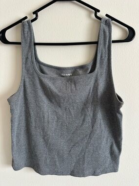 Cropped Square Neck Ribbed Tank